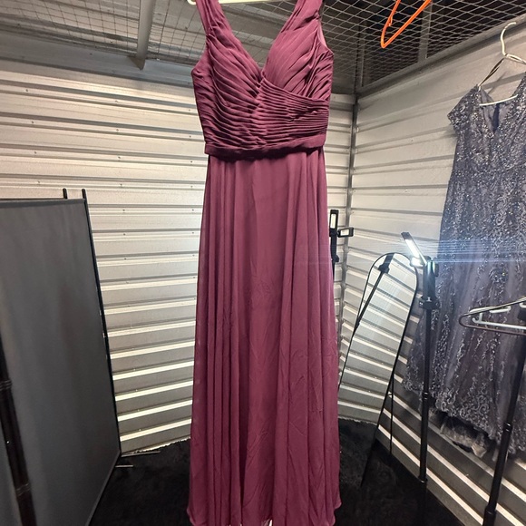 Mori Lee Deep Purple Asymmetrical Dress - Picture 3 of 4
